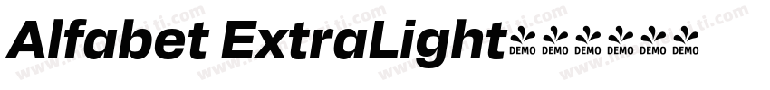 Alfabet ExtraLight字体转换